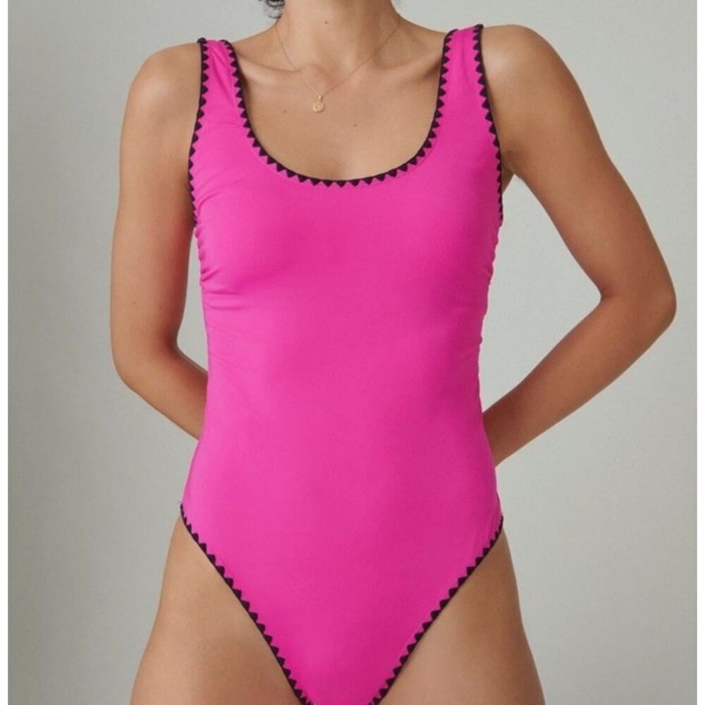 Lucky Brand Spring Romantic Shell Stitch One-Piece EB1823 Womens Size S NWT